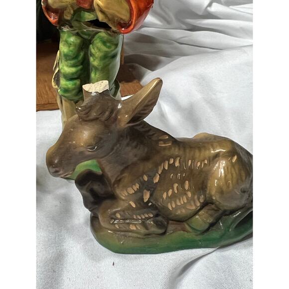 Vintage ITALY Lighted Music Box Nativity Set Silent Night Gorgeous - Picture 9 of 16